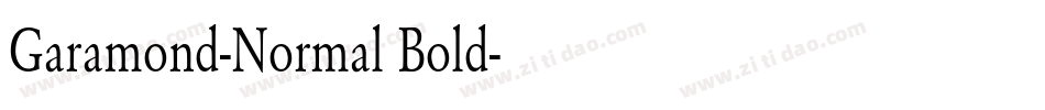 Garamond-Normal Bold字体转换